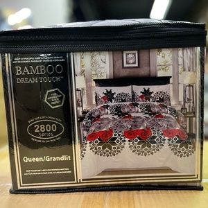 Luxury 4 Piece Queen Size Bamboo Bed Sheet